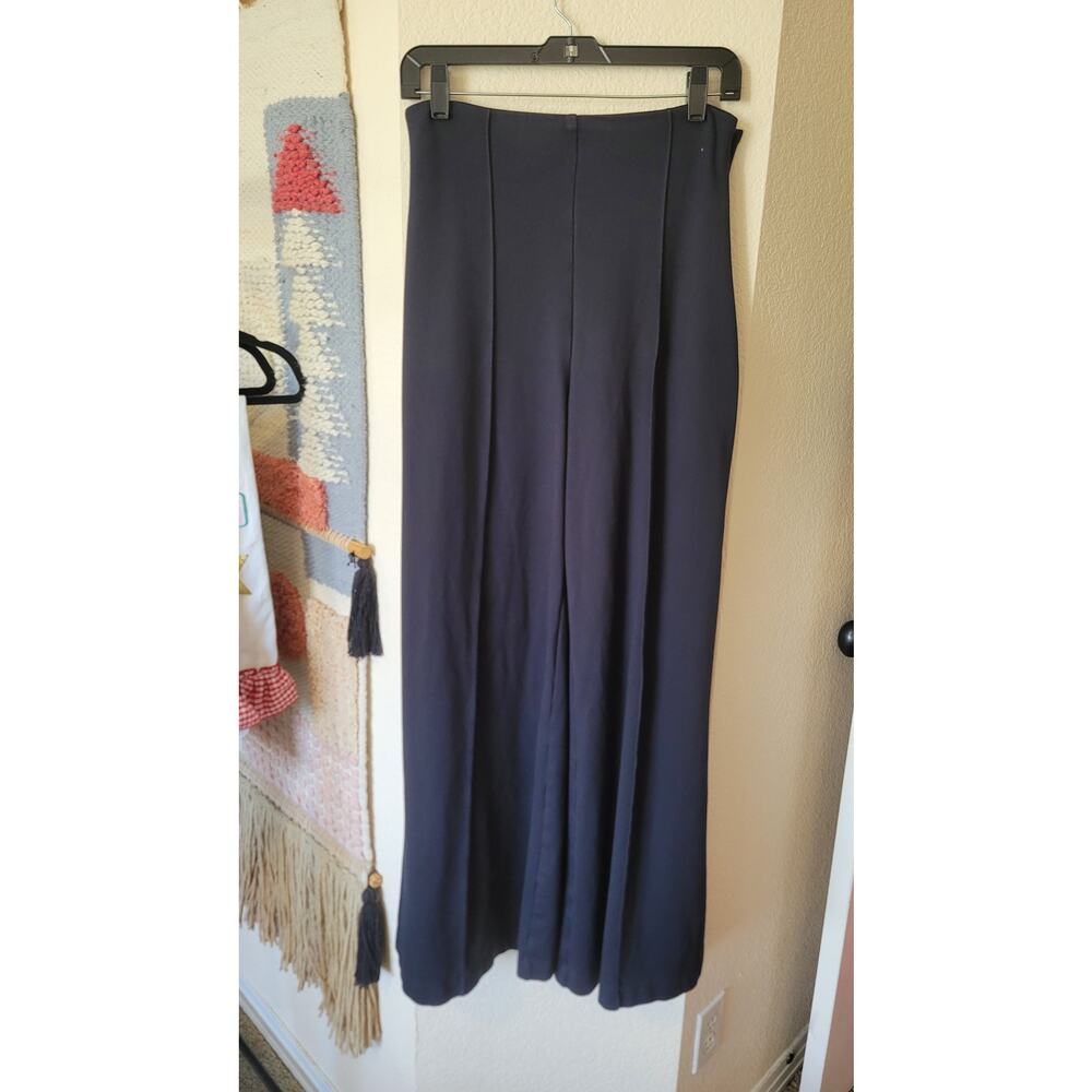 QUINCE Ultra-Stretch Ponte Wide Leg Pants in Navy, sz Large